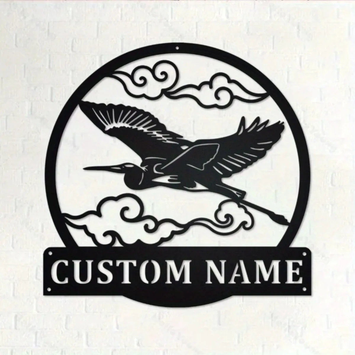 Hot Sale Bird Silhouette Metal Sign - Customizable Personalized Surname, Ideal for Home Garden Doorway Party