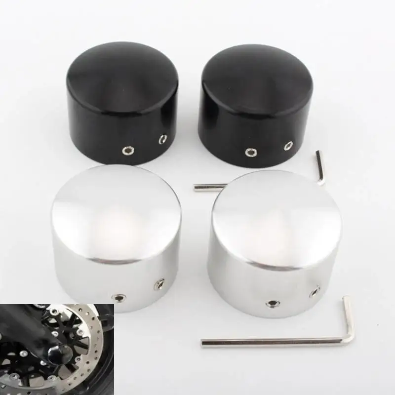 1 Pair Front Wheel Axle Nut Cover Cap For Sportster 883 XL1200 X48 Custom Vehicle Operations V Rod VRSCSE