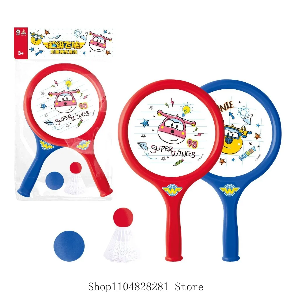 Super asas raquete de badminton das crianças esportes ao ar livre lazer brinquedo elástico raquete de tênis indoor e ao ar livre esportes pai-filho