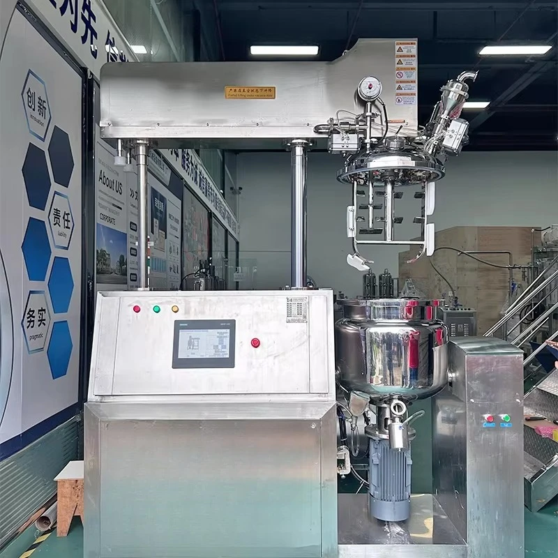 Custom Full Automatic Stainless Steel Vacuum Emulsifier,High Homogenizer Mixer for Toothpaste Beauty Cream Cosmetics Making