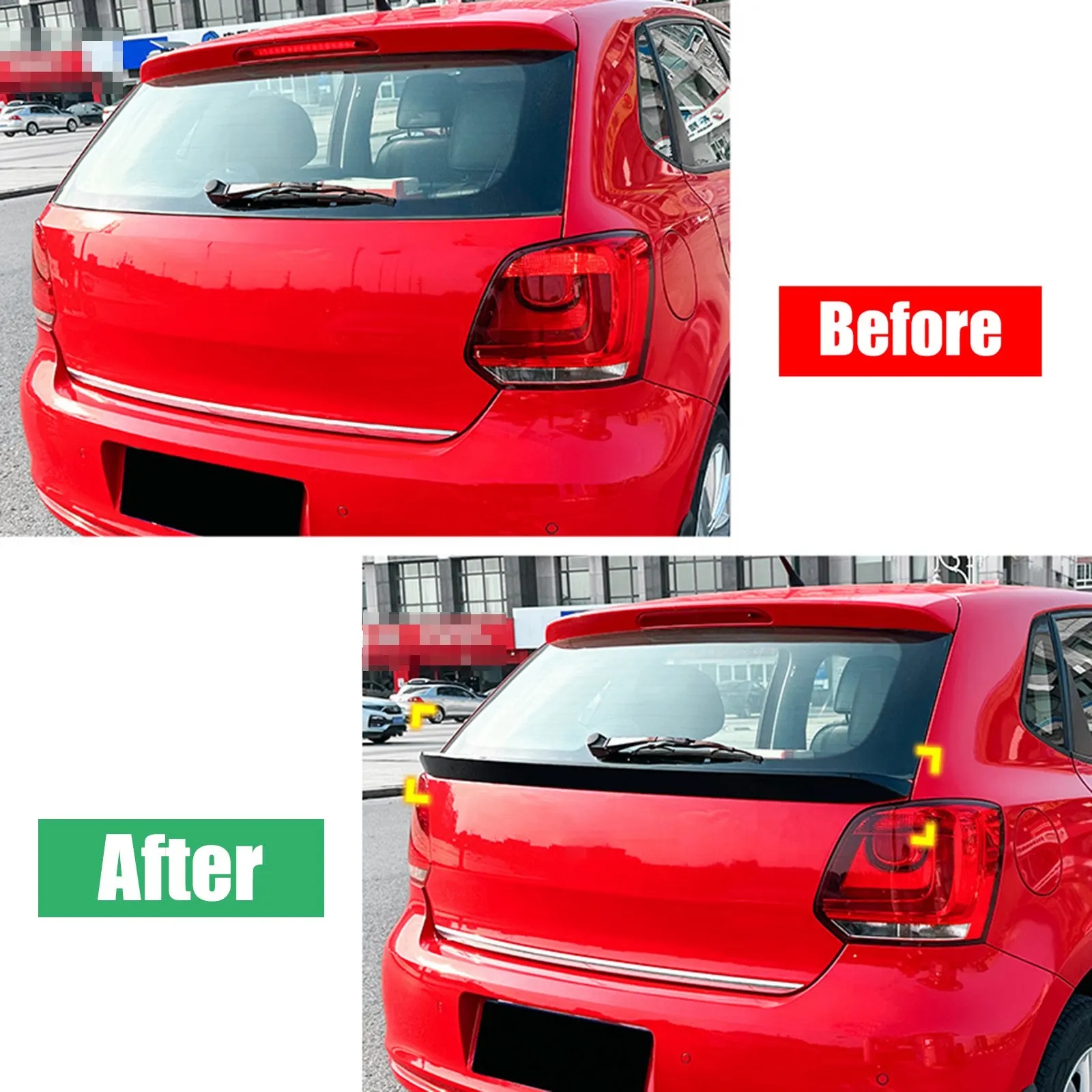 Rear Trunk Spoiler Wing Lip For Volkswagen Polo 6R 6C 2009-2017  Car Rear Wing ABS Plastic Accessories