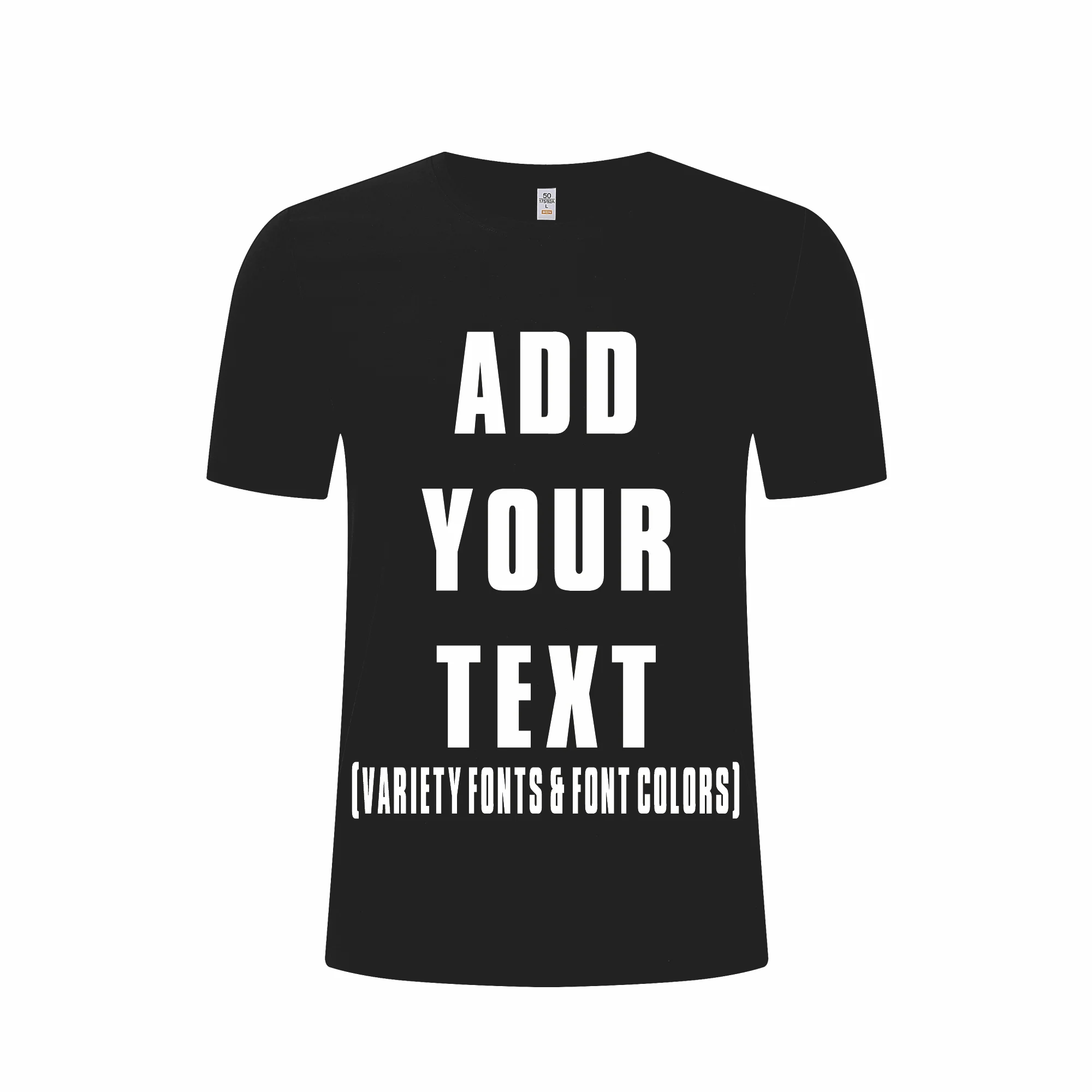 Men's Personalized Cotton T-shirt Custom Text Name Tsihrts Add Your Own Message Fashion men tshirt bigger size 4XL 5XL