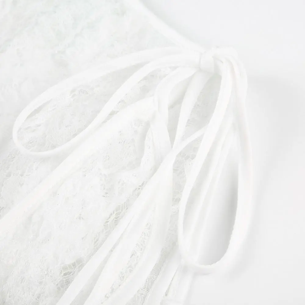 

Модная кружевная юбка из полиэстера с высокой талией, белые короткие юбки, юбки с рюшами, утягивающая дизайнерская ажурная юбка для женщин