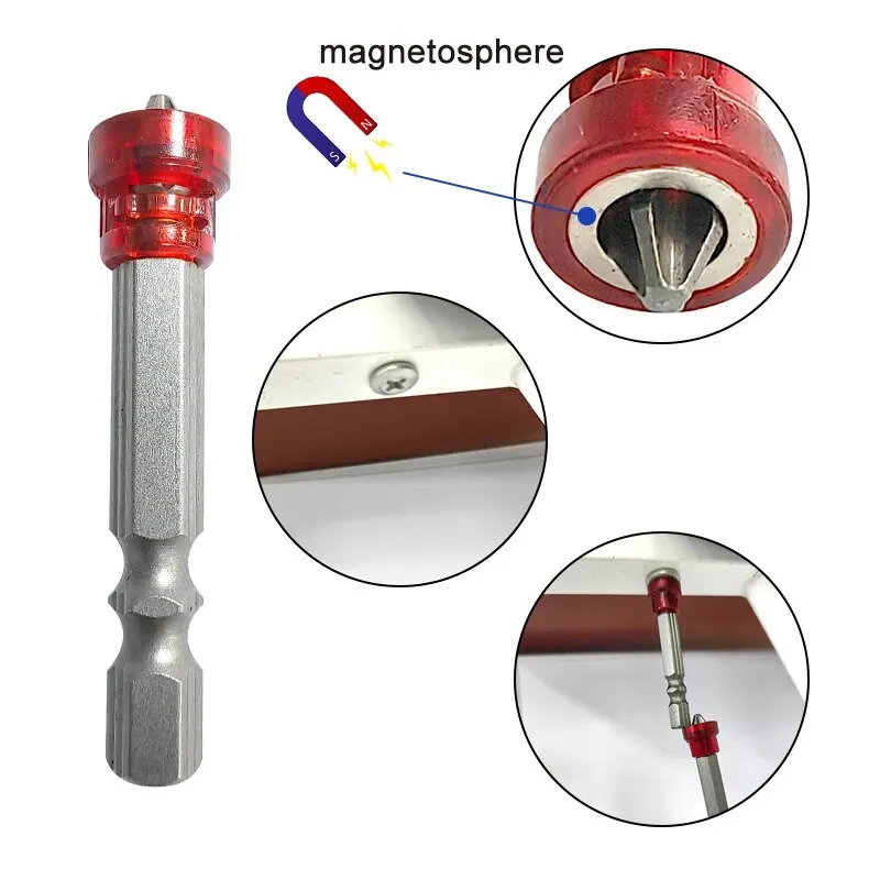 S2 Magnetic Double Head Cross 50mmPH2 High Hardness Screwdriver with Detachable Magnetic Coil for Positioning image 4