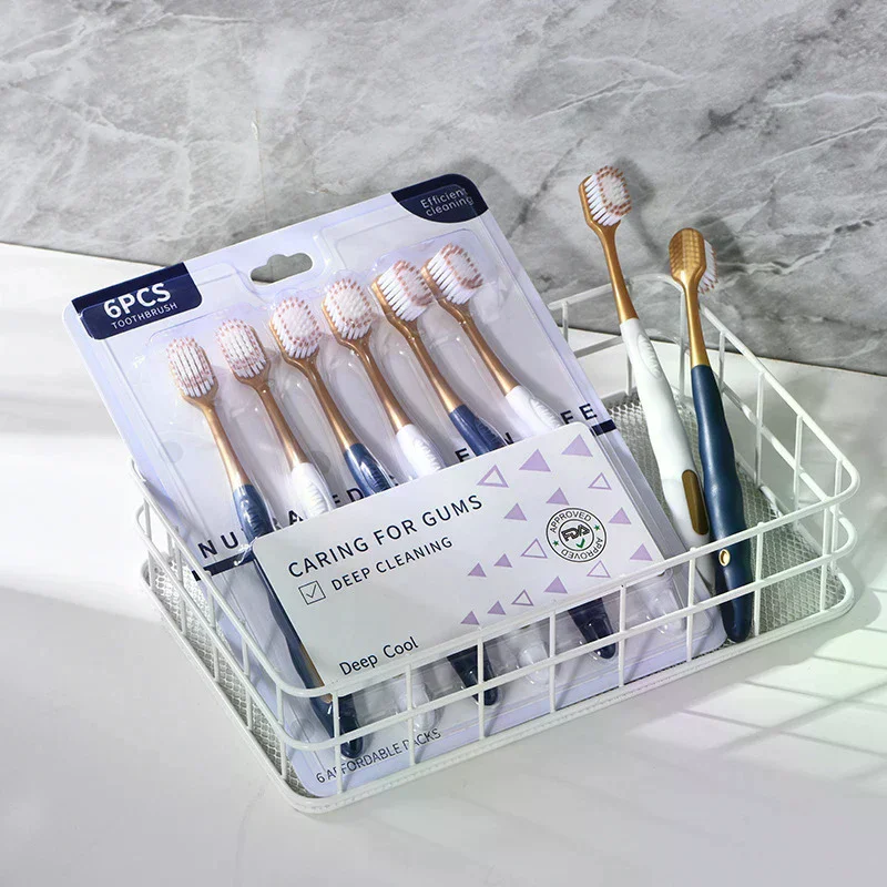 6pcs Brush Wide Head Soft Long Adult Big Toothbrush Comfortable Teeth Super Oral Cleaning High-quality