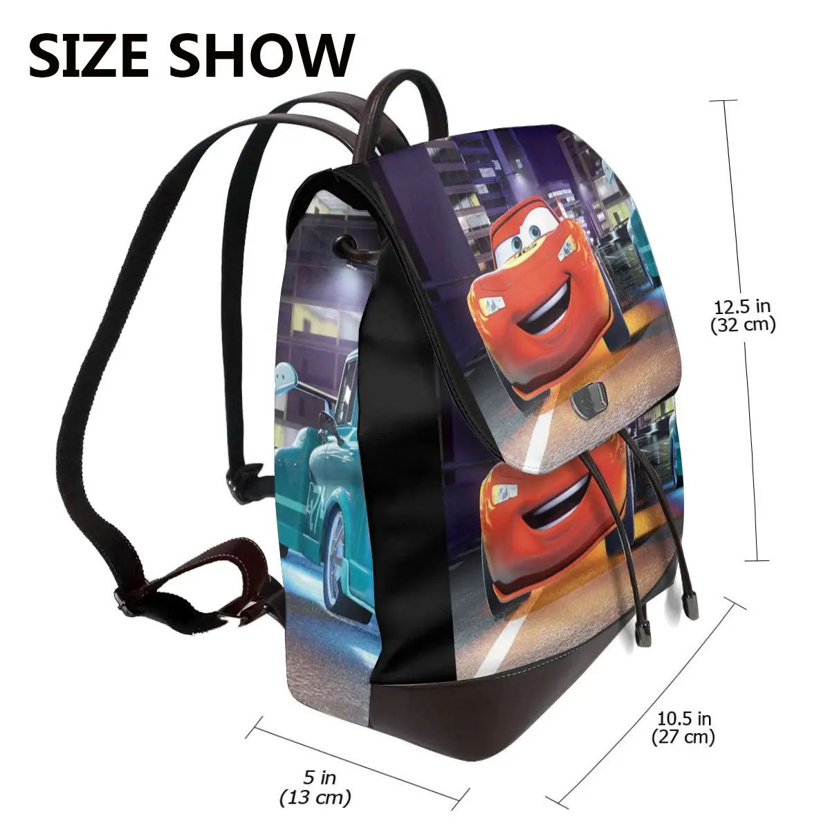 Disney Cars New Hot Women’s Backpack Designer High Quality Leather Simple Fashion Backpack Large Capacity Backpack