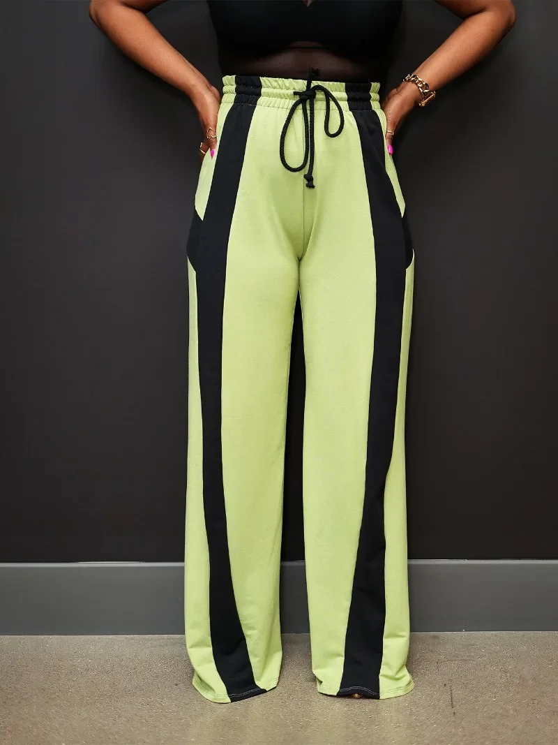 

GUWU повседневные брюки на шнурке в стиле пэчворк, свободные удобные брюки, 2025 г., женские осенне-зимние модные женские брюки