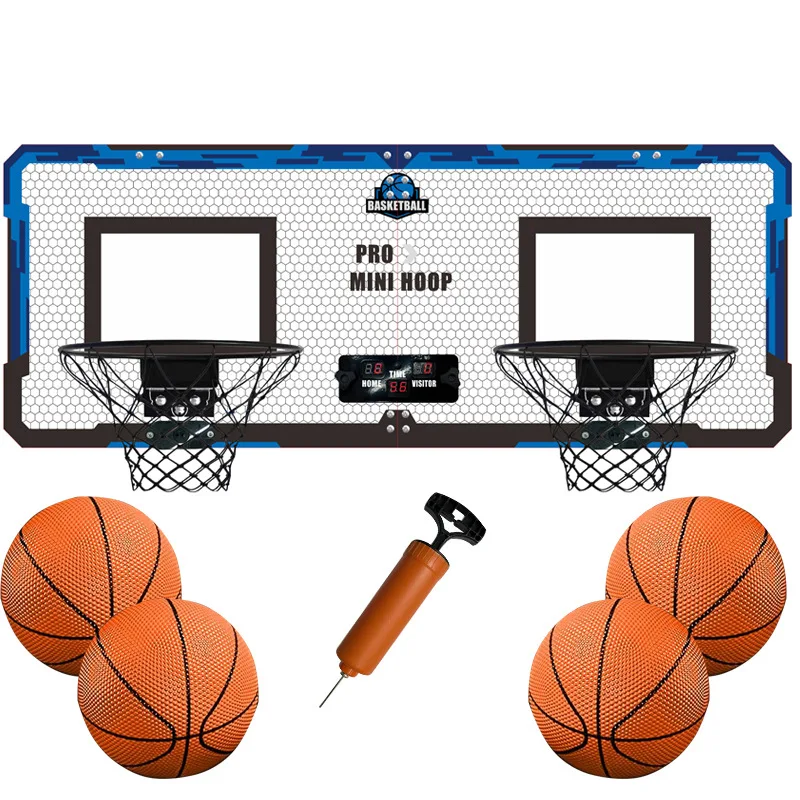 

Two Player Basketball Board with Light Scoring Dunk Free Punch Hanging Door Basketball Board