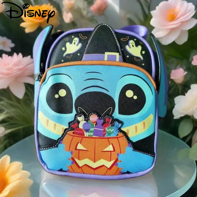 

Disney Childlike Cute Shi Dizai Shoulder Bag Halloween Candy Role-playing Lilo E Stitch Crossbody Passport Backpack