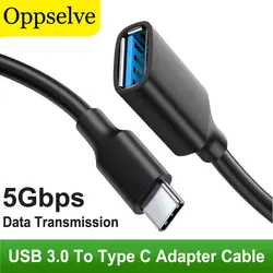 Type-C OTG Cable Type C Male To USB 3.0 Female Adapter For Macbook Pro Huawei Mate 50 USBC Extension Cabo For Xiaomi Samsung S22