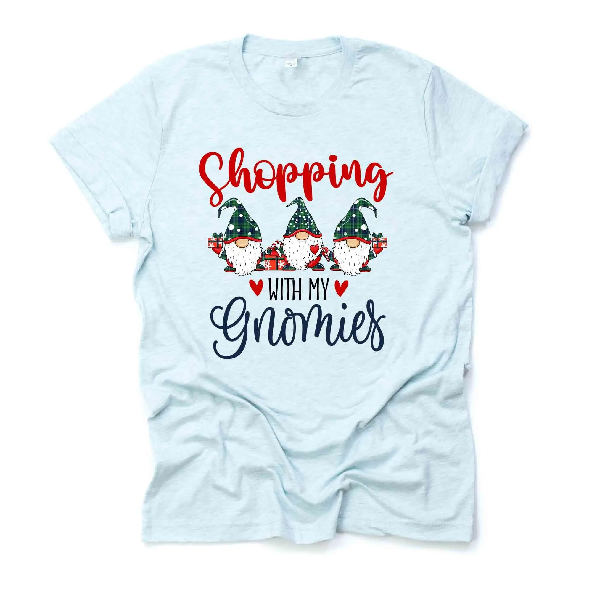 Christmas Gnomes Shopping With My Gnomies Design On Premium Unisex Shirt 3 Color Choices 3X 4X