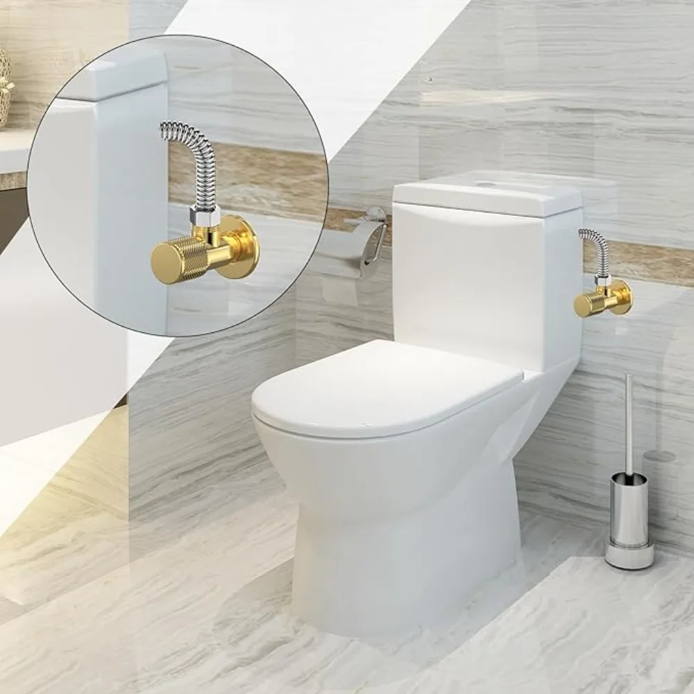 Stainless Steel Triangle Valve, Hot and Cold Water Inlet Valve for Toilet, Water Heater, Kitchen Sink, Triangle Valve