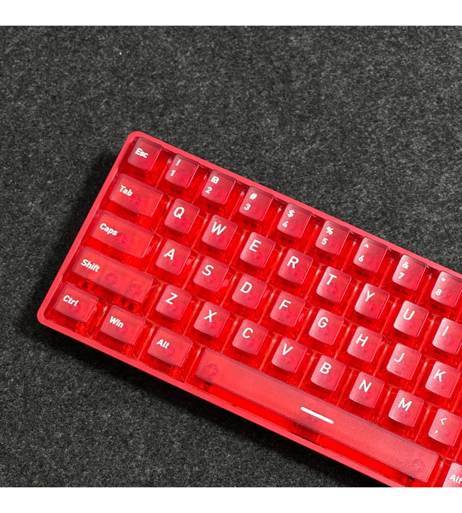 Original height UV adaptation Meijia lion bee from magnetic axis mechanical red top surface fog transparent keycap PC light