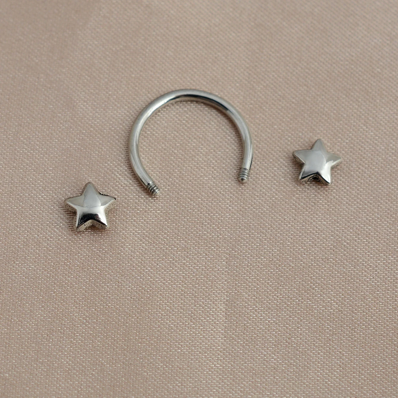 1PC Stainless Steel Star Heart Septum Piercing Nose Ring Cartilage Horseshoe Earring For Women Men Body Jewelry Punk Accessories