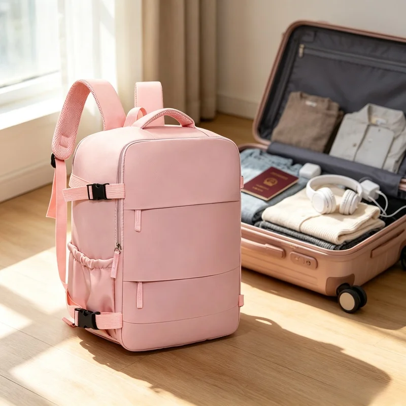 Large‑Capacity Travel Carry‑On Backpack, Durable Wear‑Resistant Business Daypack for Weekend Getaway Short Trips