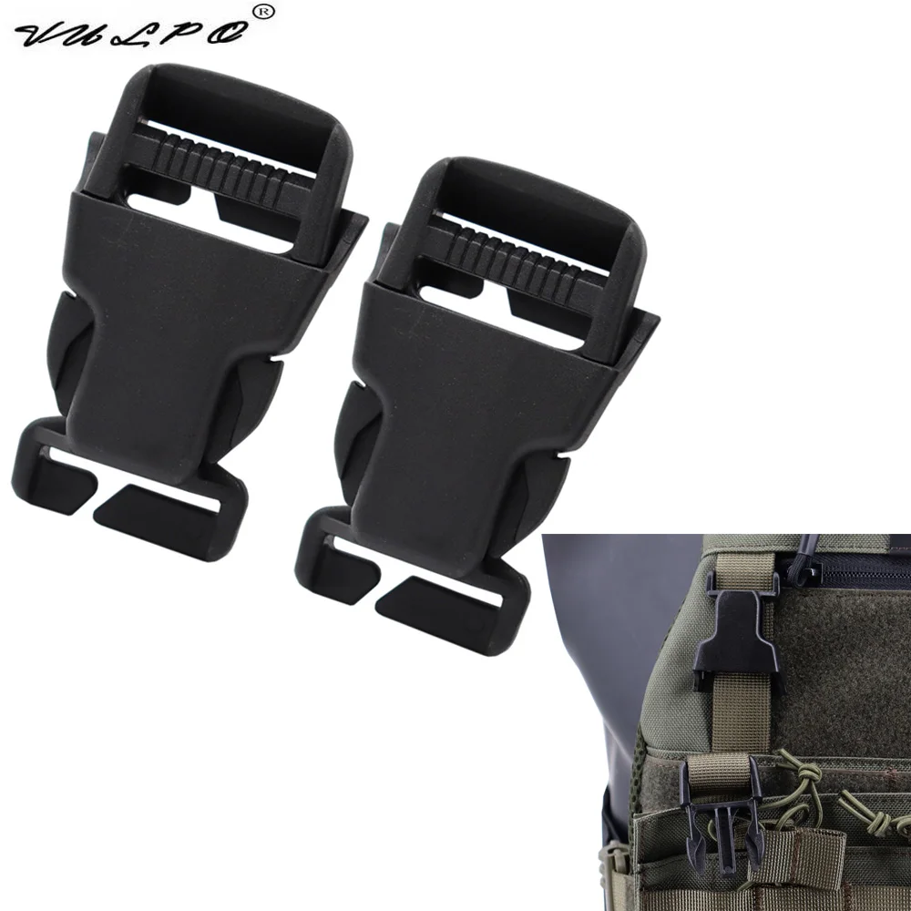 2Pcs/Set Tactical Vest QASM Buckle Side Release Buckle Quick Attach Surface Mount Hunting Airsoft Vest Modular Attachment Point