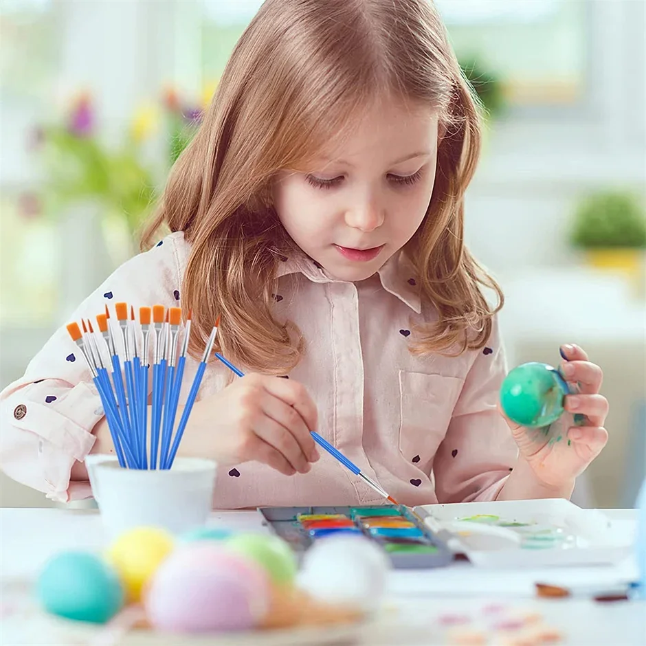 30 stücke Kleine Feine Nylon Haar Detail Flache Pinsel Für Zeichnung Aquarell Pinsel Pinsel Stift Für Student Kunst Schreibwaren – Detail 4