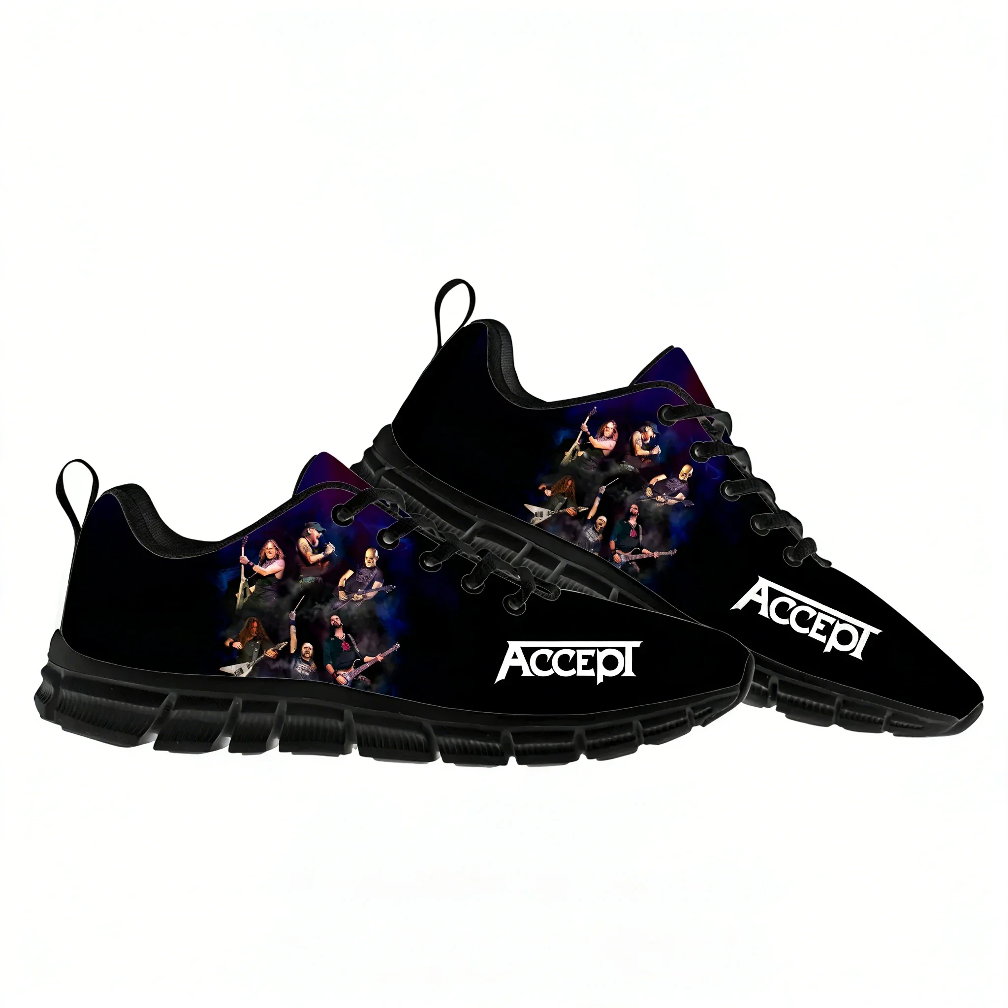 Accept Band Sneakers Mens Womens Teenager Breathable  Customized Sports ShoesHigh Quality Couple Shoes Casual Custom Made Shoe
