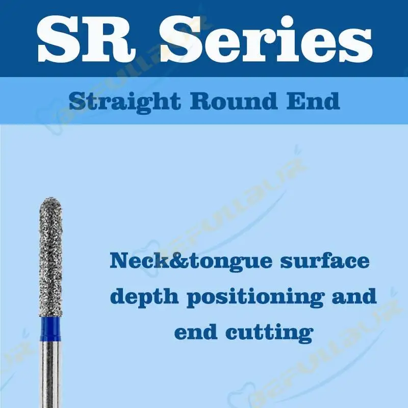 BEFULL SR Type Dental Diamond Burs Dentistry Drills Dental Burs for High Speed Handpiece Dentist Tools Dia.1.6mm 10Pcs/Pack