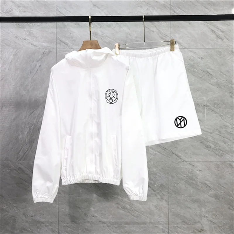 

Yeezy Kanye Тренч Шорты с принтом Vulture Унисекс Свободная солнцезащитная куртка на молнии Комплект Kanye