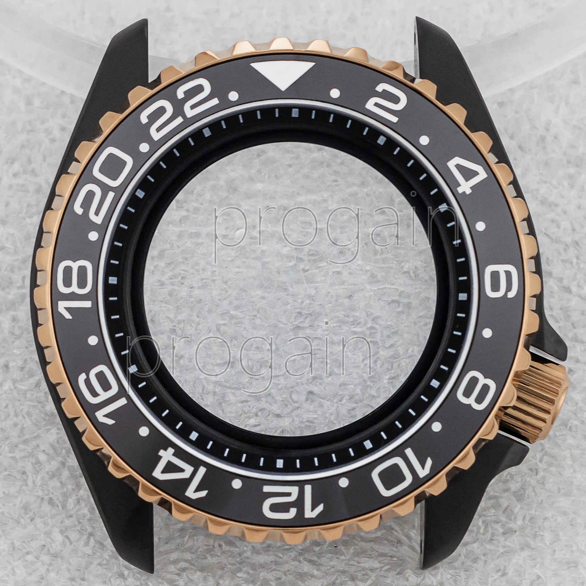 

SKX700 Rose Black Case NH35 Watchcase Stainless Steel Sapphire Glass Men's Watch Case fit NH35 NH36 Automatic Movement