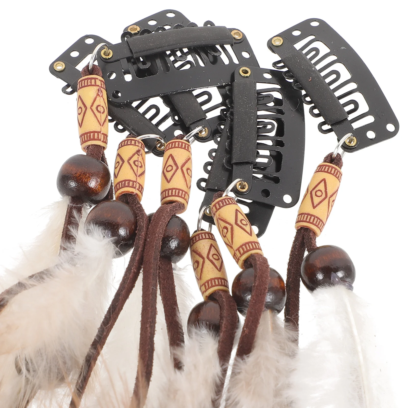 

6pcs Vintage Hair Clip Indian Hair Accessories For Women Clip In Braids Dreadlock Extensions Party Festival Cosplay