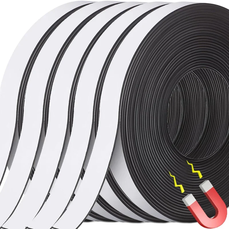 10/20/30mm samoprzylepna taśma magnetyczna nadająca się do krojenia mocna taśma magnetyczna elastyczny pasek magnetyczny do przechowywania w domu kuchnia łazienka