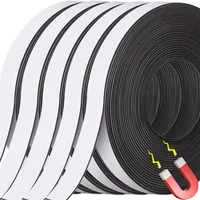 10/20/30mm Self Adhesive Magnetic Tape Cuttable Strong Magnetic Tape Flexible Magnet Strip for Home Kitchen Bathroom Storage