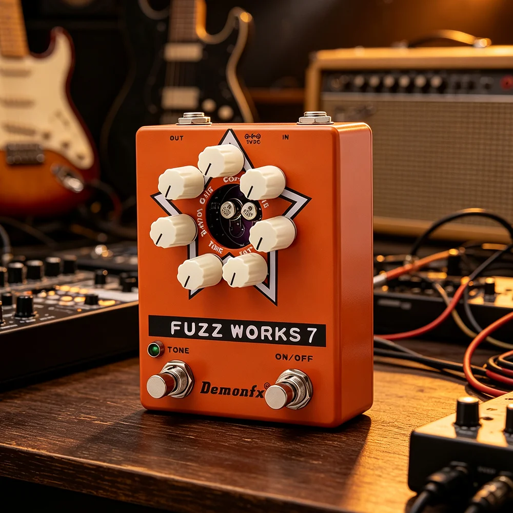 New Demonfx Fuzz Works 7 Guitar Bass Effects Pedal Fuzz Based On Fuzz Factory 7