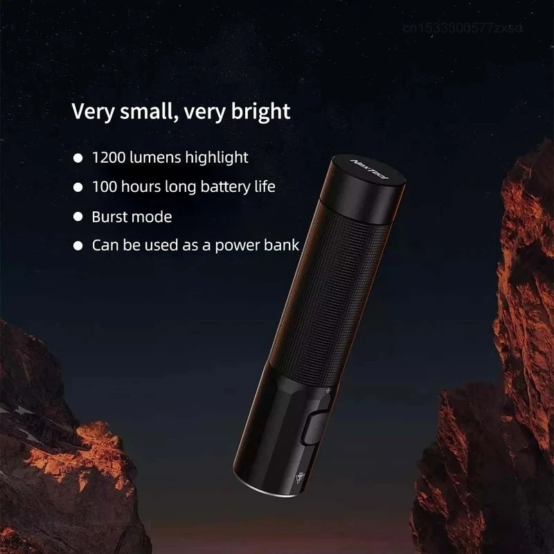 Xiaomi Nextool Flashlight Outdoor Strong Light Portable Flashlight 1200lm Rechargeable Aluminum Alloy Zoomable Light Waterproof