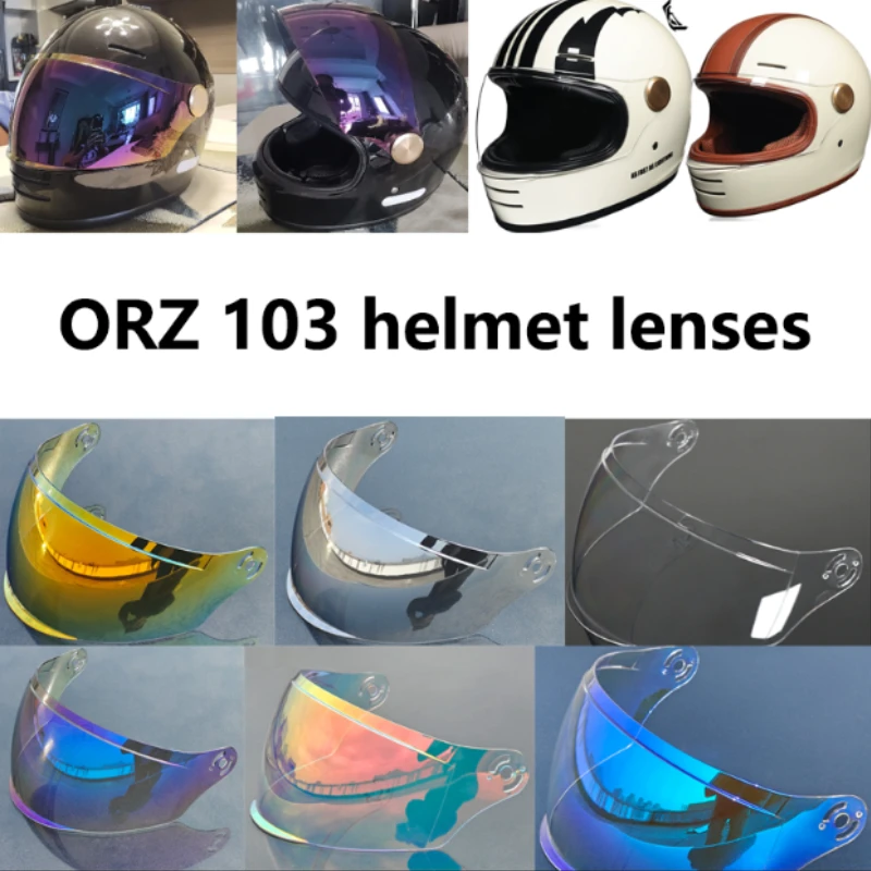 

ORZ-806 Motorcycle helmet specific lens retro full helmet color lens reinforced with PC material