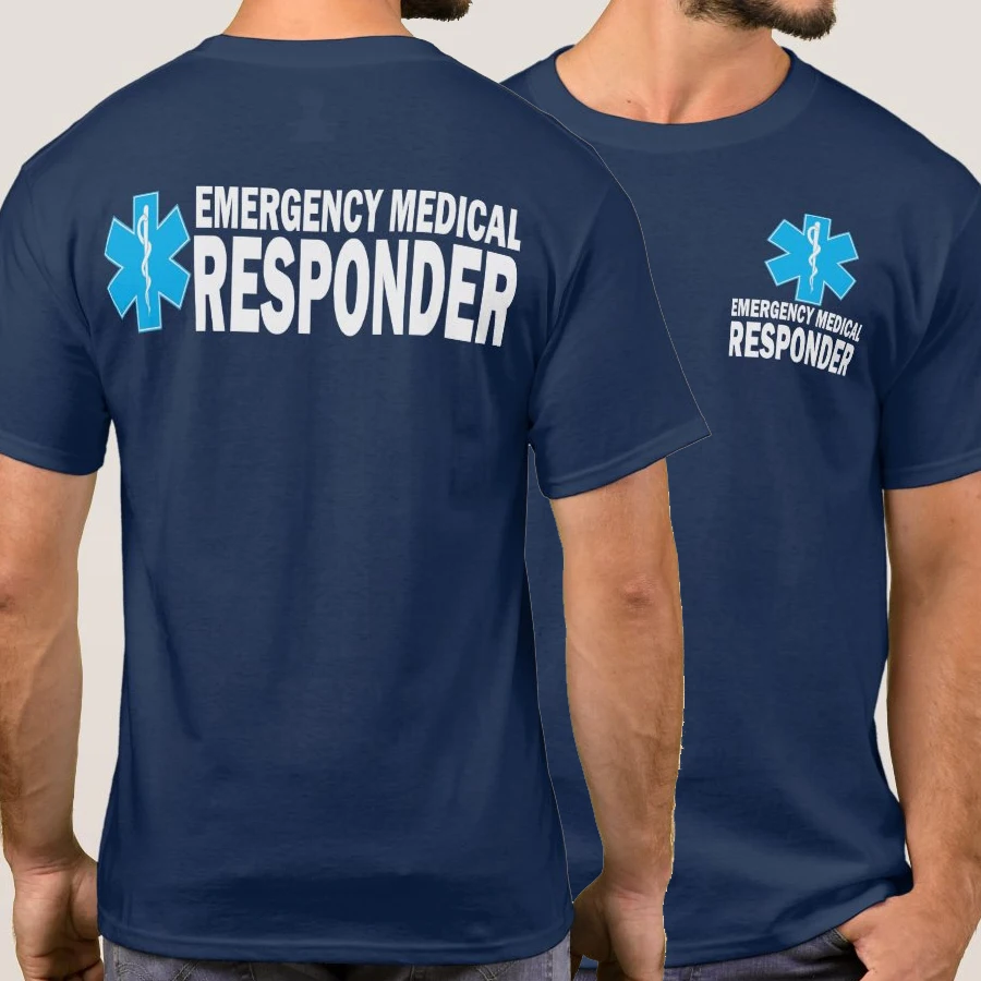 Star of Life EMR Medical Responder Paramedics Duty Wear T Shirt. High Quality Cotton, Breathable Top, Loose Casual T-shirt S-3XL