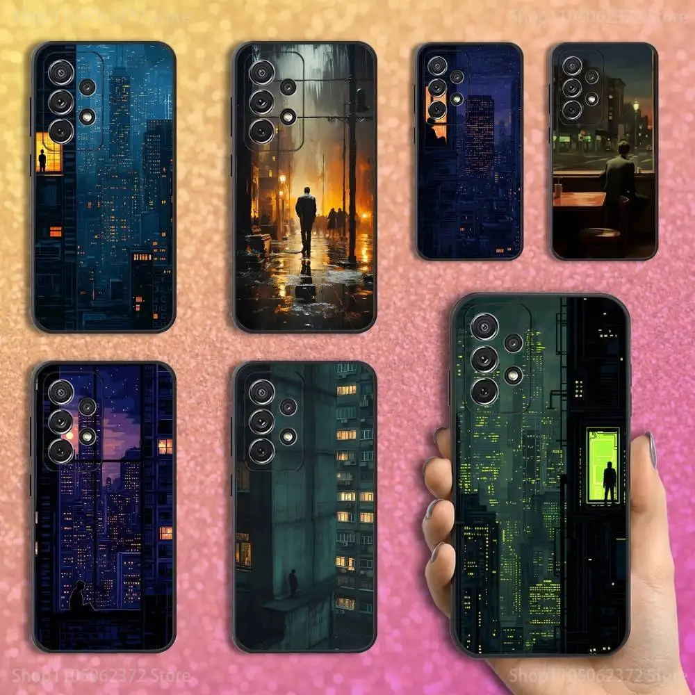 

Loneliness Art Painting Phone Case For Samsung S25,S24,S23,S22,S21,S20,S10,Ultra,Plus,Lite,FE,Soft Silicone Black Cover