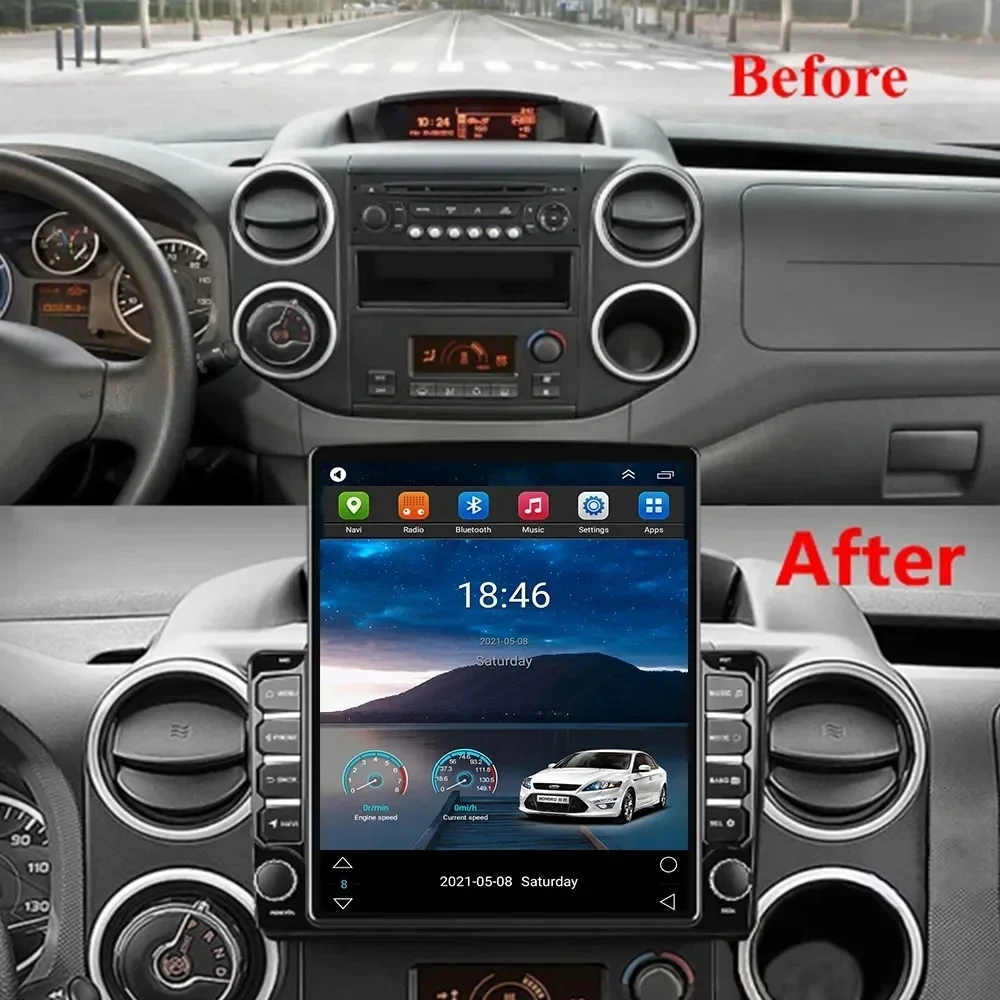 Android Carplay DSP For Citroen Berlingo 2 B9 2008 - 2019 Car Radio Multimedia Video Player Navigation GPS Android No 2din 2 din