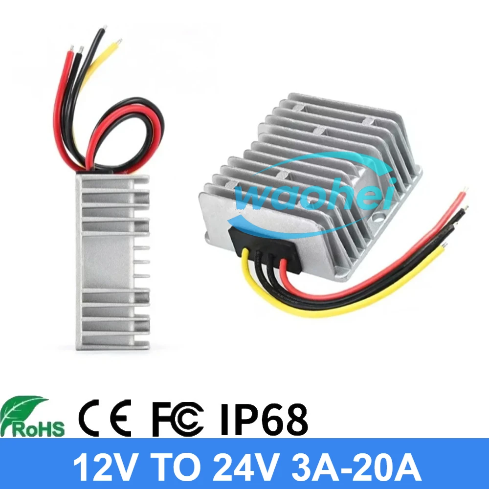 12V to 24V 3A 5A 8A 10A 15A 20A DC DC Step Up Boost Power Converter Voltage Regulator 12 Volts to 24 Volts Boost Module Car CE