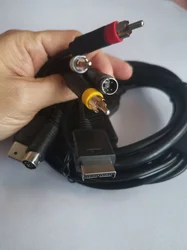 AV-S RCA Video Audio Cable for Sega Saturn SS DC PS2 SNES N64 NGC SFC Game Console