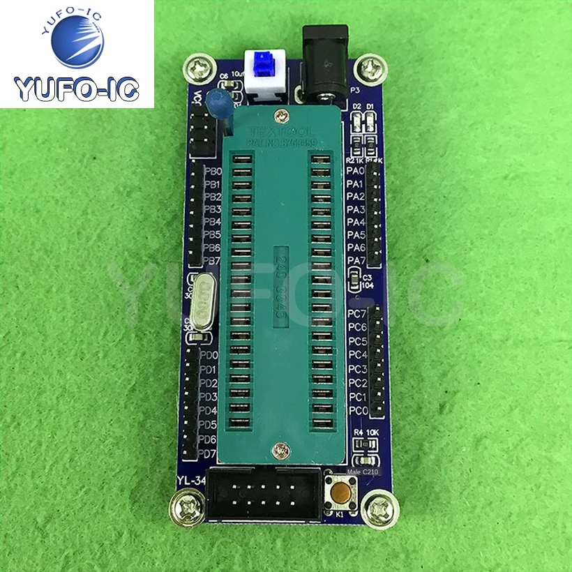 Free Ship 1PCS AVR Microcontroller ATmega16 System Version Containing Copper