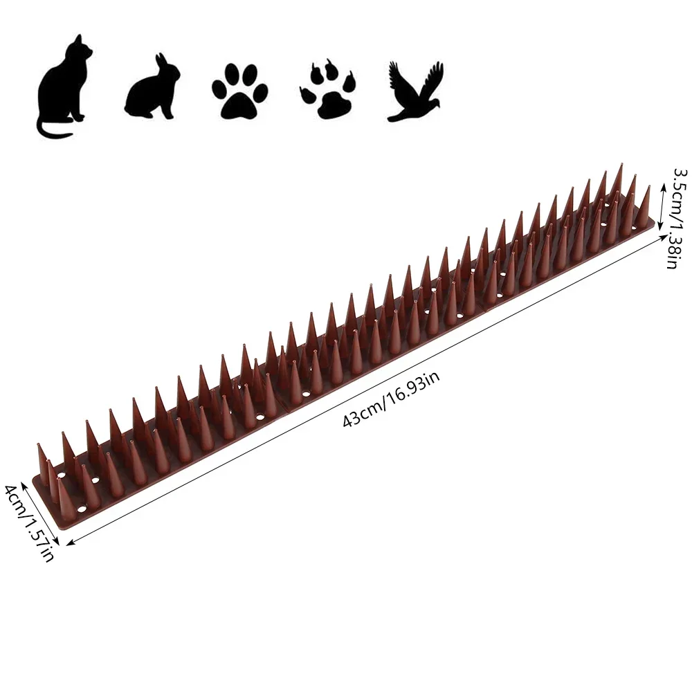 12Pcs Fence Wall Spikes Bird Deterrent Spikes Plastic Anti Climb Cat Animal Repellent For Garden Fences Birds Pigeons Spikes