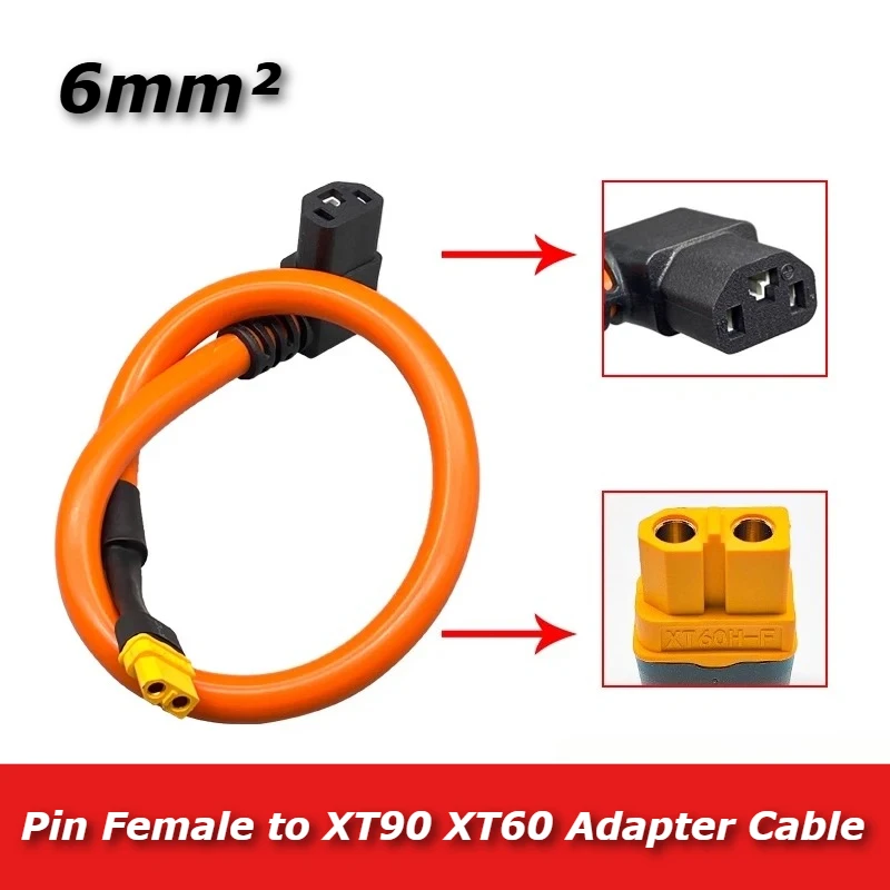 3Pin to XT60/XT90 to C13 Lithium Battery Charging Plug 45A High Current Male Female Bend Head Electric Vehicles Connector 6mm