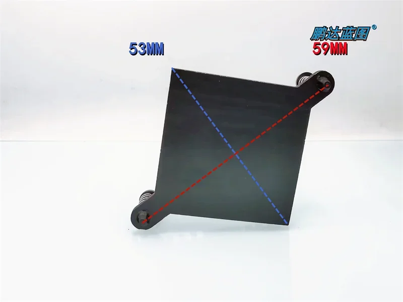 pa 38 * 6MM north-south bridge electronic chip 4CM fan heat sink 59MM hole pitch high-quality raspberry pie graphics card alumin