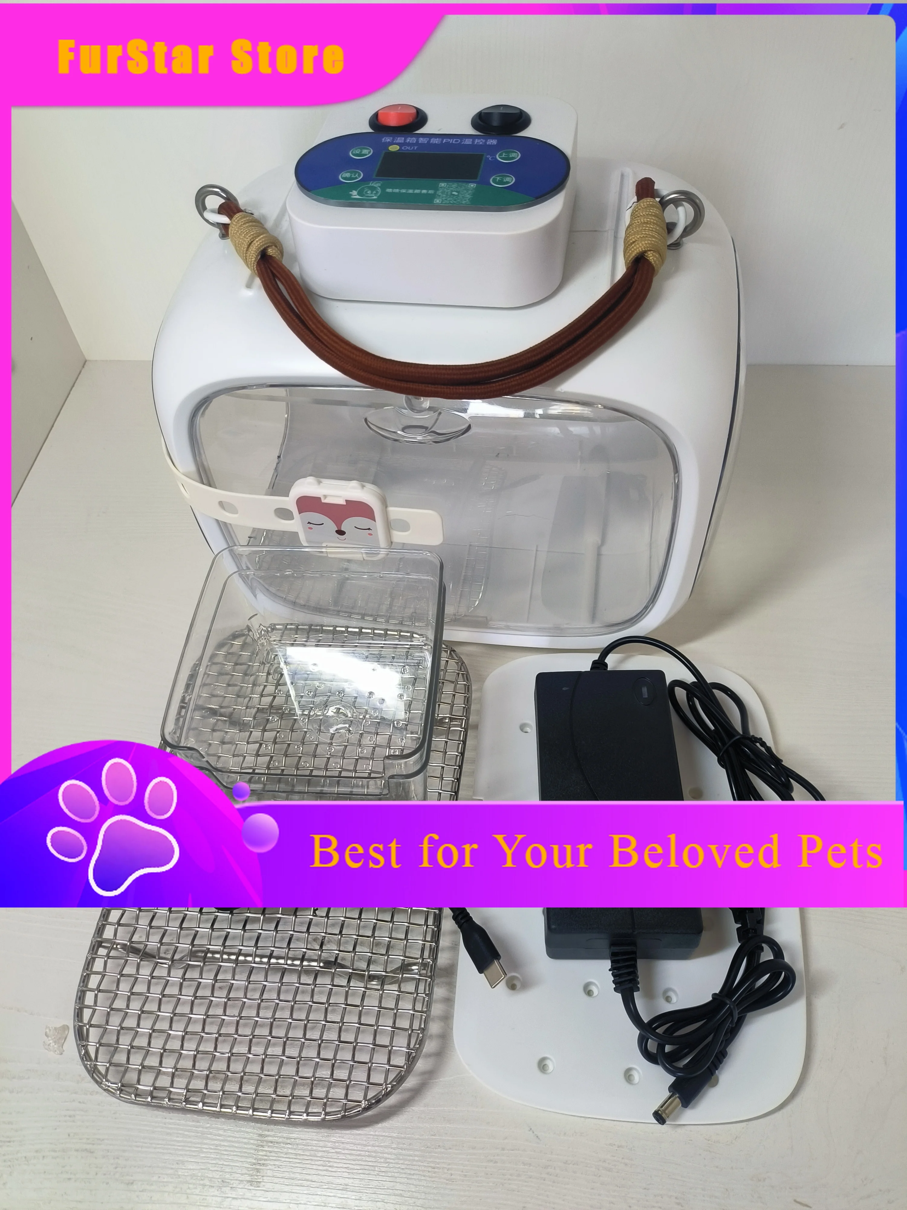 Baby Nursery Temperature - เครื่องอบลูกนก FurStarParrot - ตู้ควบคุมอุณหภูมิอัจฉริยะและเครื่องอบขนแบบพกพา พร้อมเทอร์โมสตัทในตัว สำหรับนกตัวเล็ก