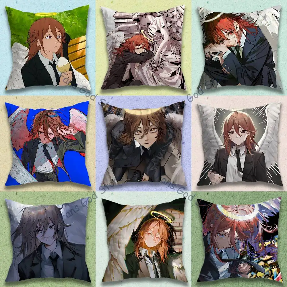 C-Chainsaw Angle Pillow Case For Sofa Decor Car Office Room Printing Cushion Cover Decorations and Protector