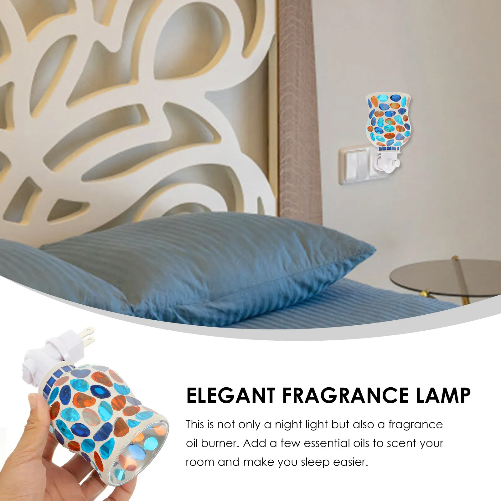 1個入り-プラグイン式アロマワックスランプ-エッセンシャルオイルバーナー-ホームフレグランスライト-ナイトランプ-心地よい雰囲気-プラグイン式エッセンシャルオイルライト