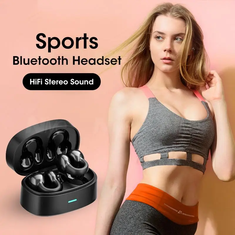 Niye Sports Wireless Earphones TWS Earbuds Same as Ambie Sound Earcuffs Bluetooth 5.3 Headphone HiFi Stereo Sports Earhook Mic