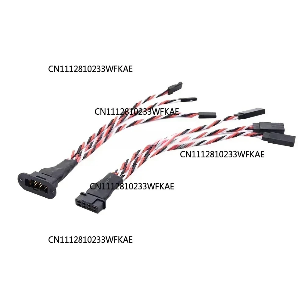 1 Pair MPX 8Pin Golden Plated Connector Multi-Wires with Servo Extension Plug Male Femal 2/3 Wires for RC Model Glider Airplanes