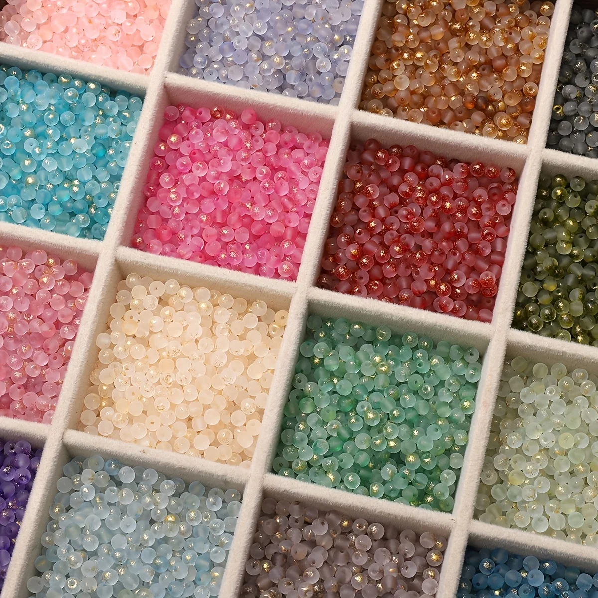 6mm 220pcs Frosted Gradient Spotted Round Beads Can Be Used to Make Bracelet Necklaces for DIY Jewelry Materials image 2