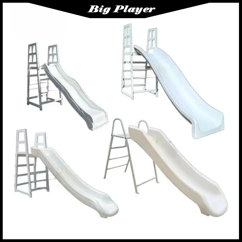 

Commercial Luxury Indoor White Plastic Ball Pit Slide Dual Lane Ball Pool Slide Kids Party School Occasion Soft Games