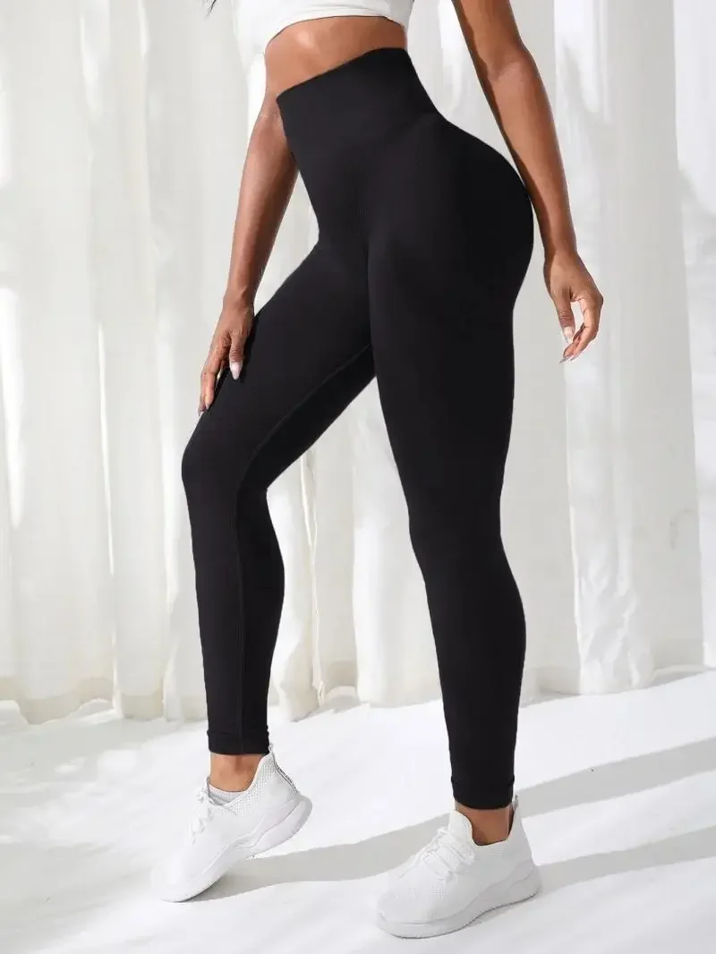 

Women Pants Gym Yoga Seamless Sports Clothes Stretchy High Waist Athletic Exercise Fitness Leggings