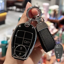 Key Fob Cover Keyring Car Keychain For 2008-2015 Dodge Ram 1500 2500 3500 Truck Chrysler Jeep Keyless Entry Remote Control