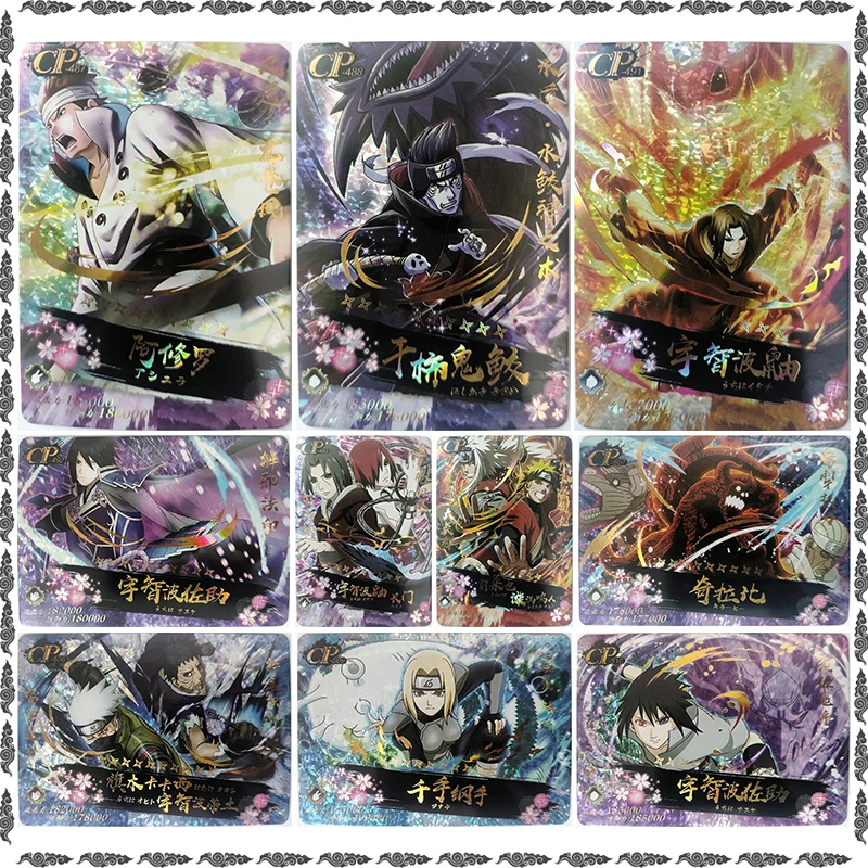 Tarjetas Coleccionables de Anime NARUTO, Personajes Raros como Ashura, Jiraiya, Sasuke, Tsunade, Itachi, Kakashi, Obito, Killer Bee, Nagato, Regalo de Cumpleaños